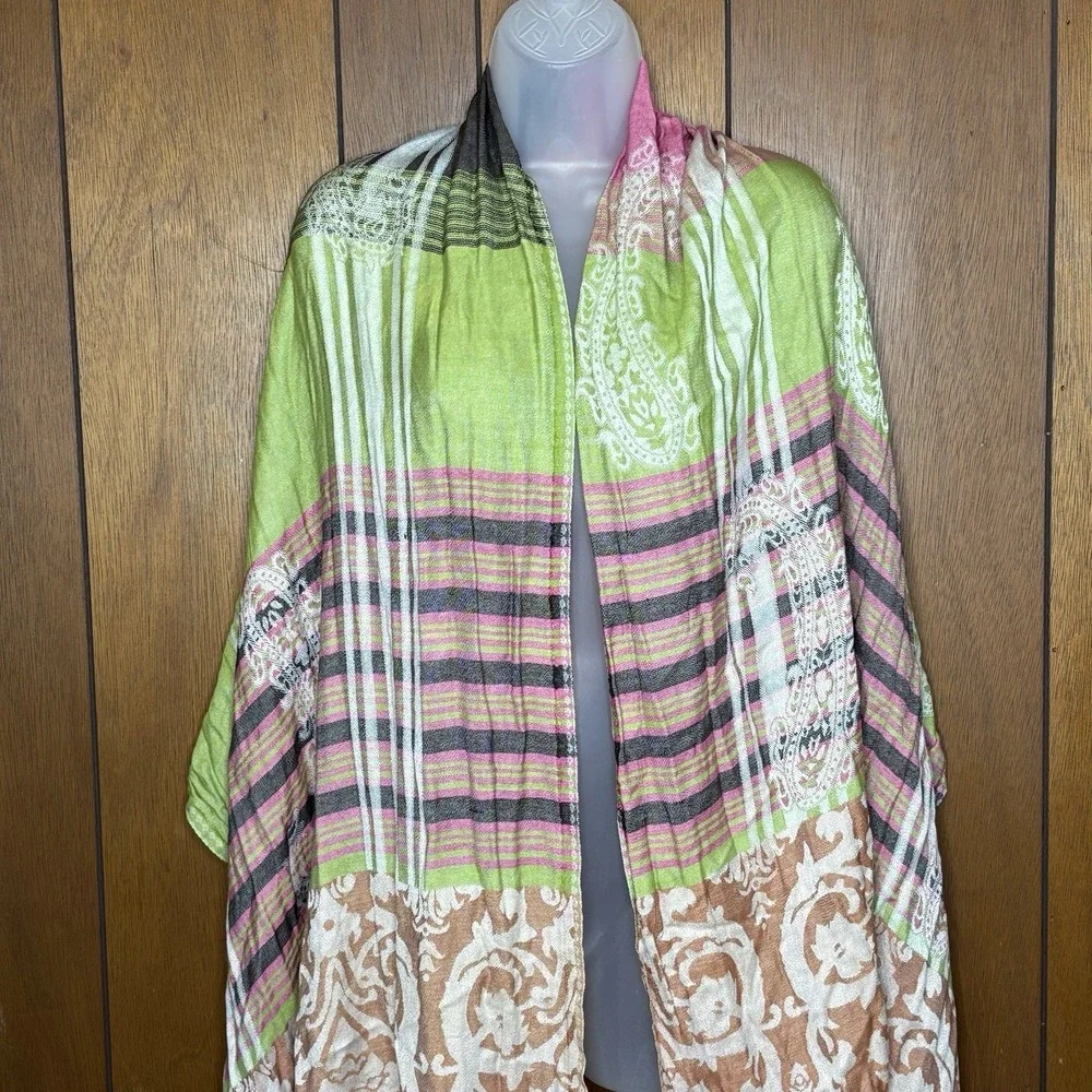 VTG Tibet Handloom Yak Wool Shawl Scarf 80
